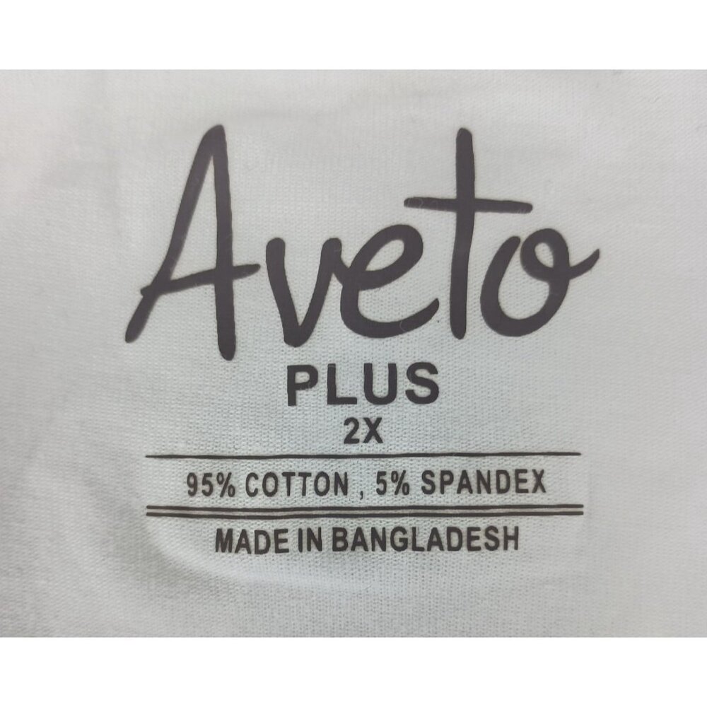 Aveto White Short Sleeve T-Shirt Women's Sz. 2X Plus - Picture 5 of 5
